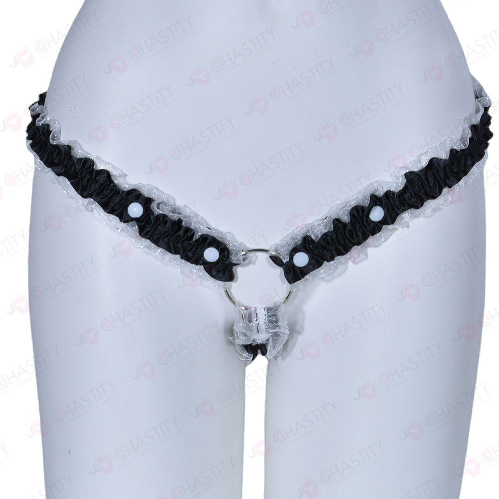 Lace Trim Chastity Help Wearing Assistance Strap