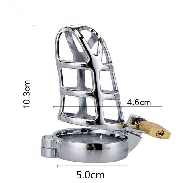 Metal Chastity Cage with Lock for Men