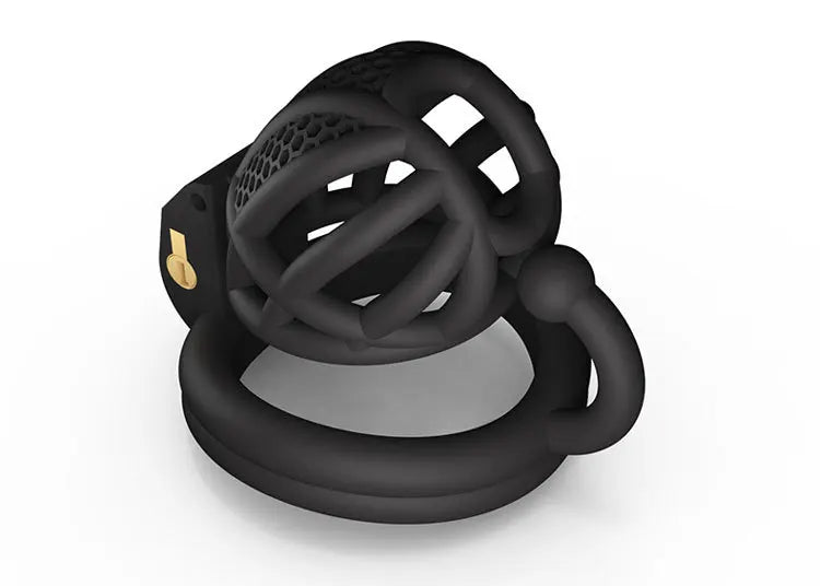 Resin Chastity Cage with 4 Penis Rings
