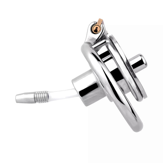 Inverted Negative Chastity Device with Silicone Catheter