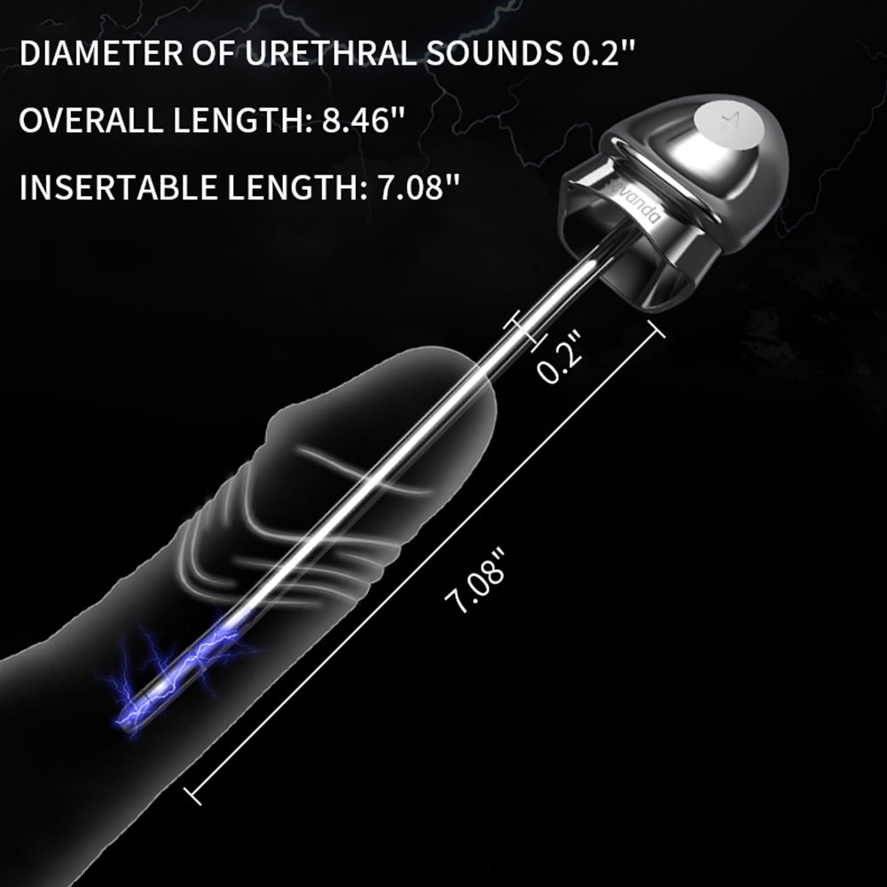 Vibrating & E-stim Metal Urethral Sounds