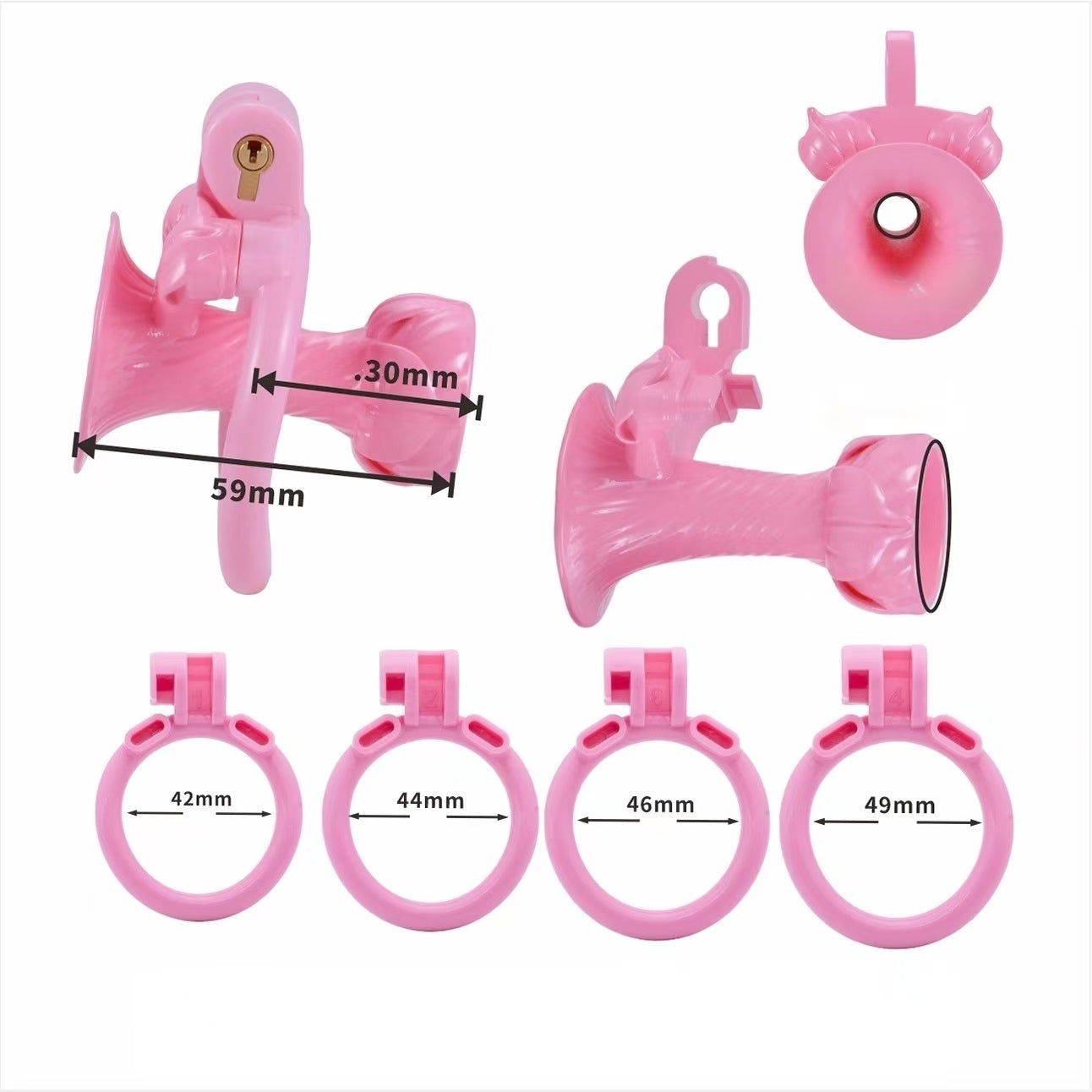 Inverted Chastity Cage Device