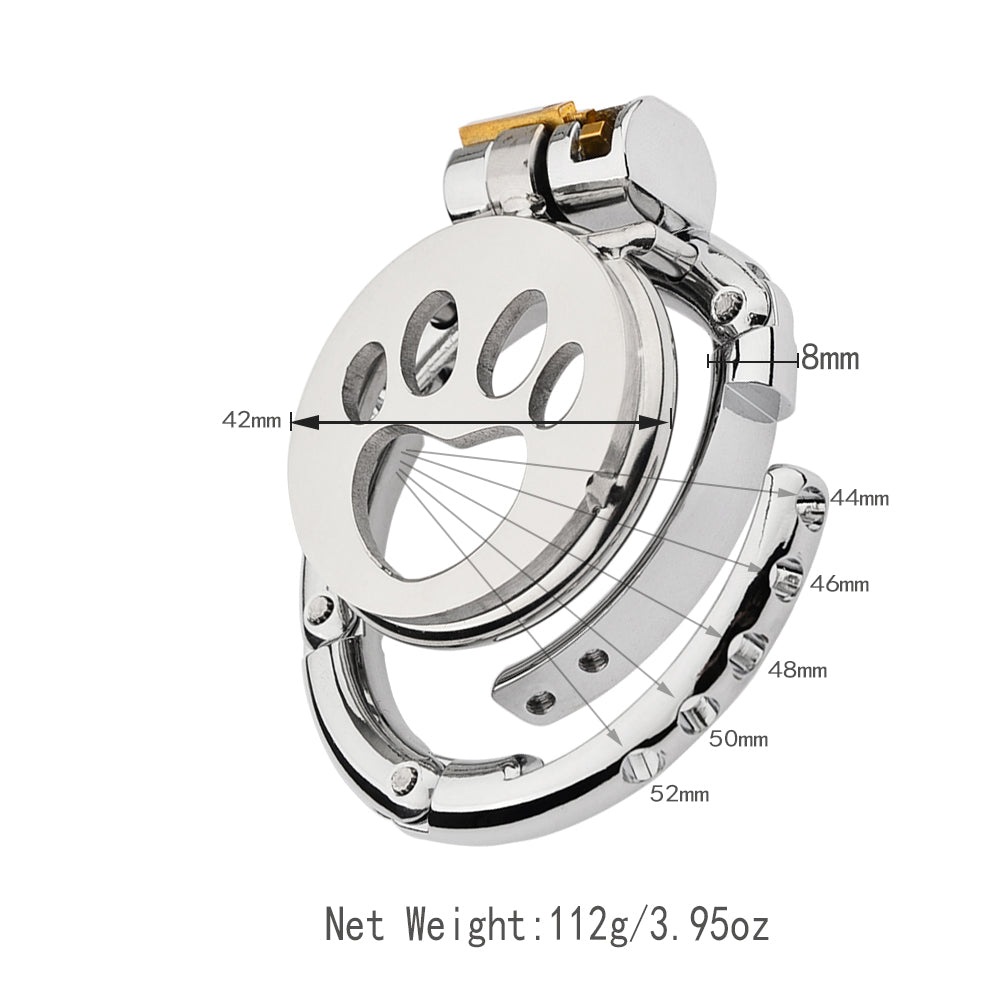 Paw Flat Chastity Cage Adjustable - 3