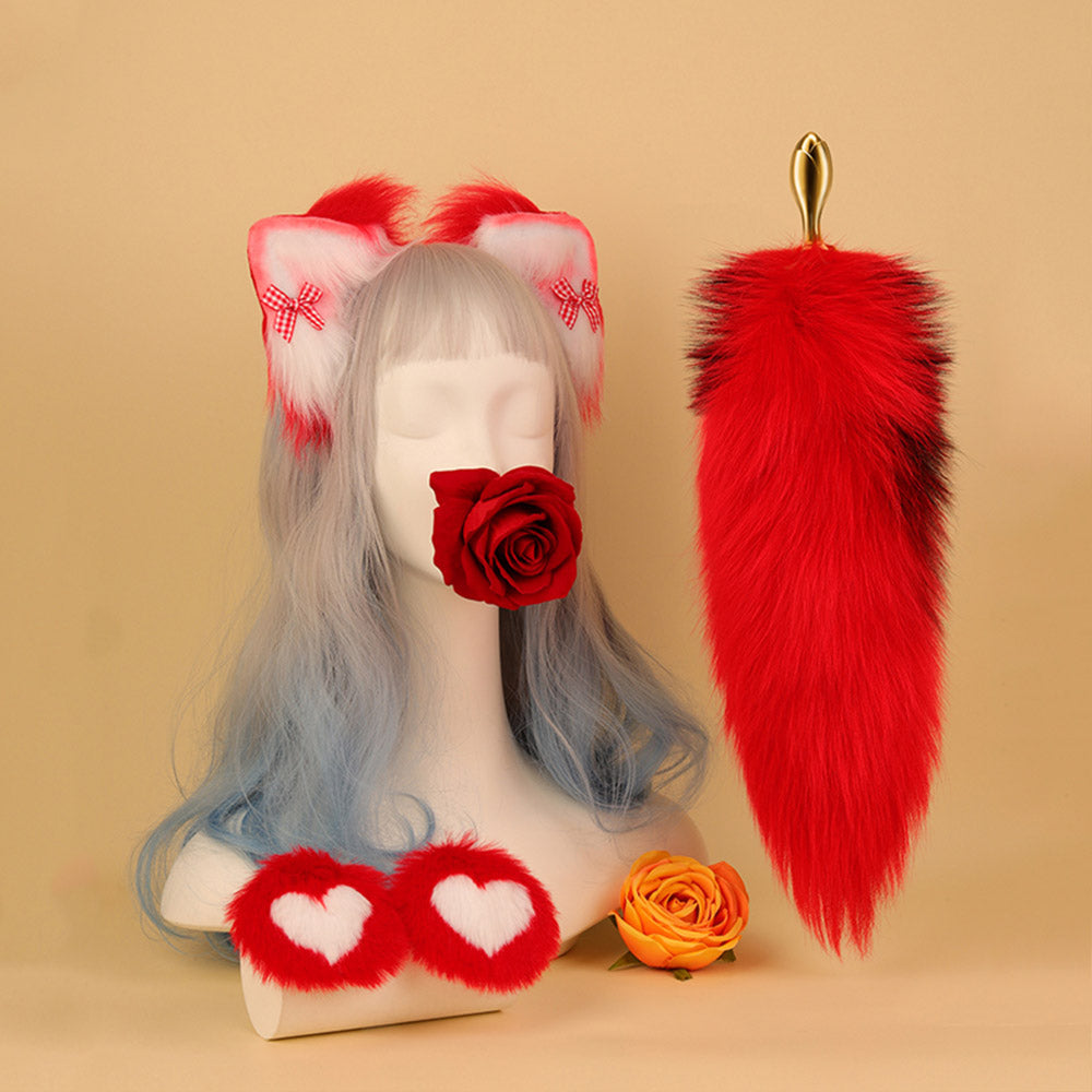 Red Fox Butt Plug Set