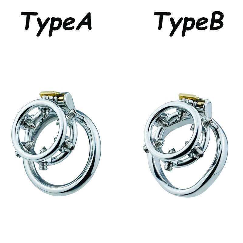 Flat Spiked Chastity Cage With Rivets