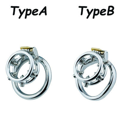 Flat Spiked Chastity Cage With Rivets