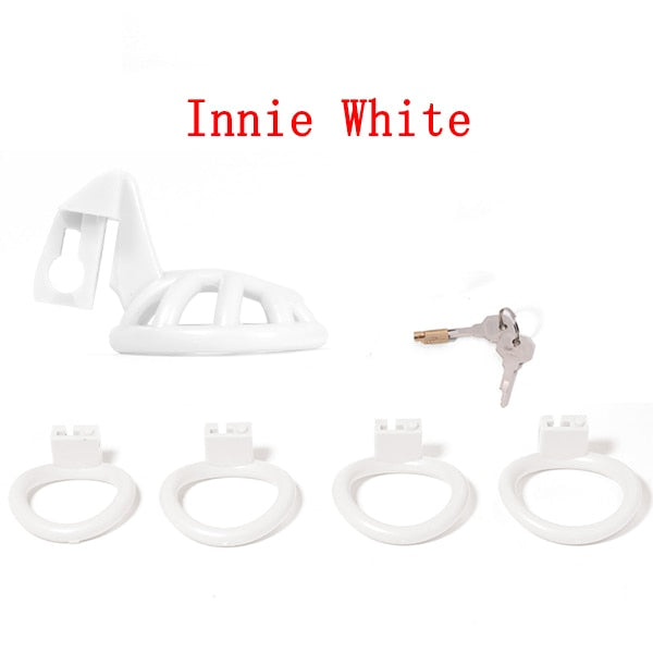 Negative Sissy Chastity Cage With 4 Base Ring