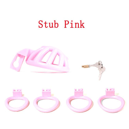 Negative Sissy Chastity Cage With 4 Base Ring