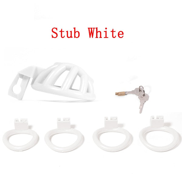 Negative Sissy Chastity Cage With 4 Base Ring