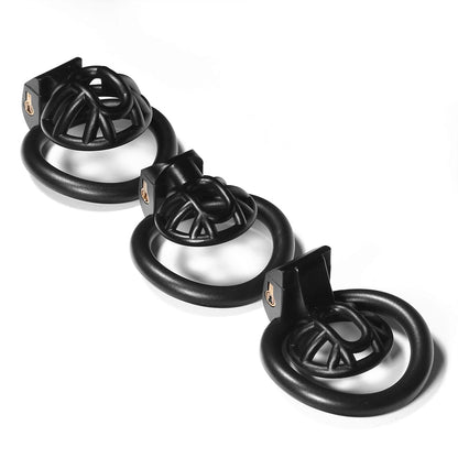 Negative Sissy Chastity Cage With 4 Base Ring