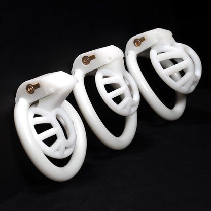 Negative Sissy Chastity Cage With 4 Base Ring