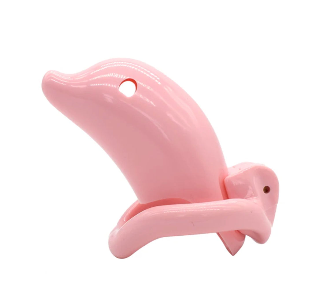 Dolphin Shape Plastic Chastity Cage Set