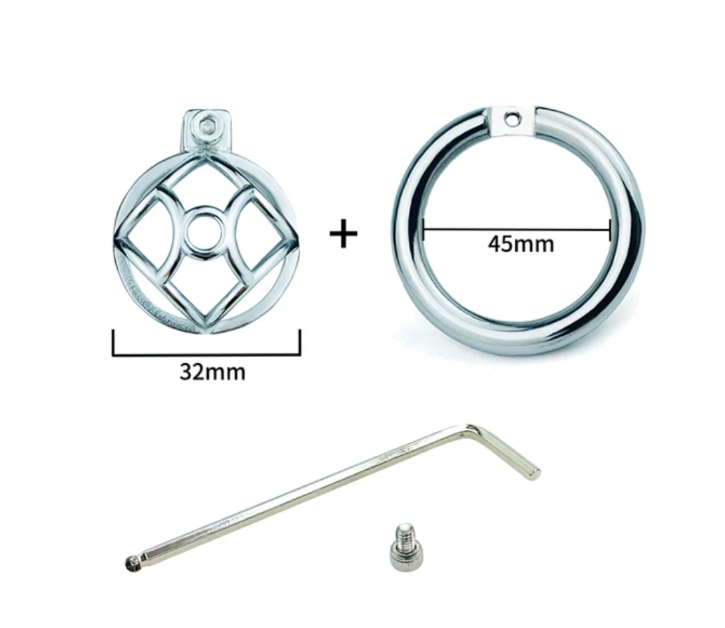 Small Chastity Cage with Removable Catheter