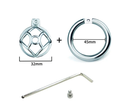 Small Chastity Cage with Removable Catheter