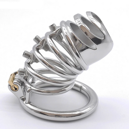 Spiked Chastity Cage For Men with Straps
