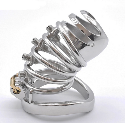 Spiked Chastity Cage For Men with Straps