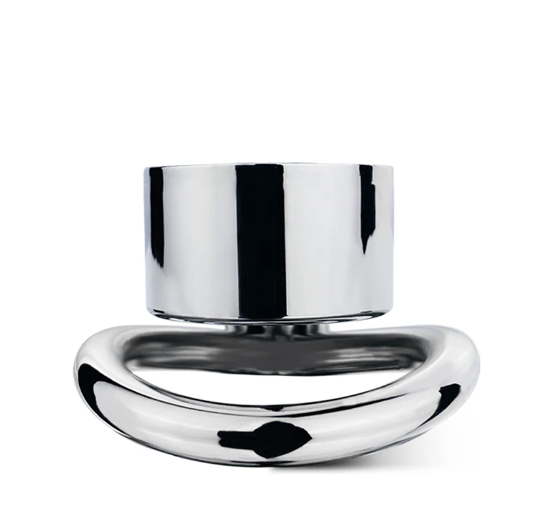 Small Flat Chastity Cage with Metal Catheter and PU Belt