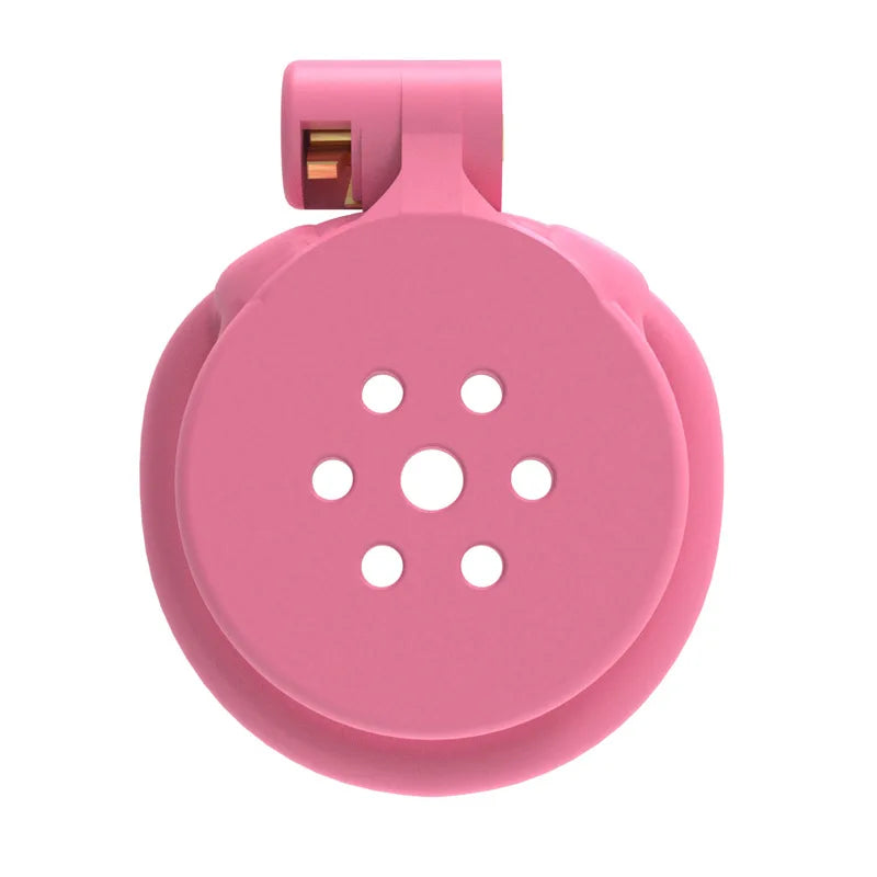 Pink Flat Gatling Chastity Cage