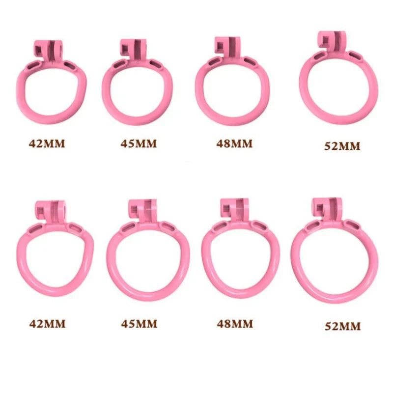 Pink Flat Gatling Chastity Cage