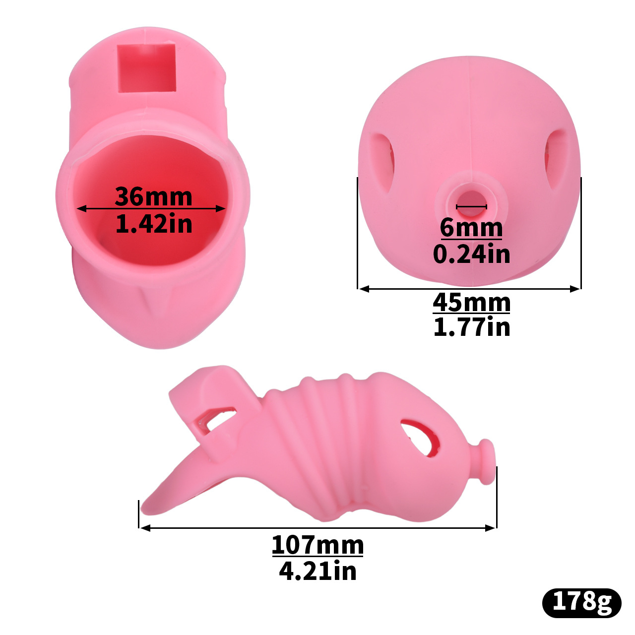Flexible Silicone Chastity Cage – Complete Kit