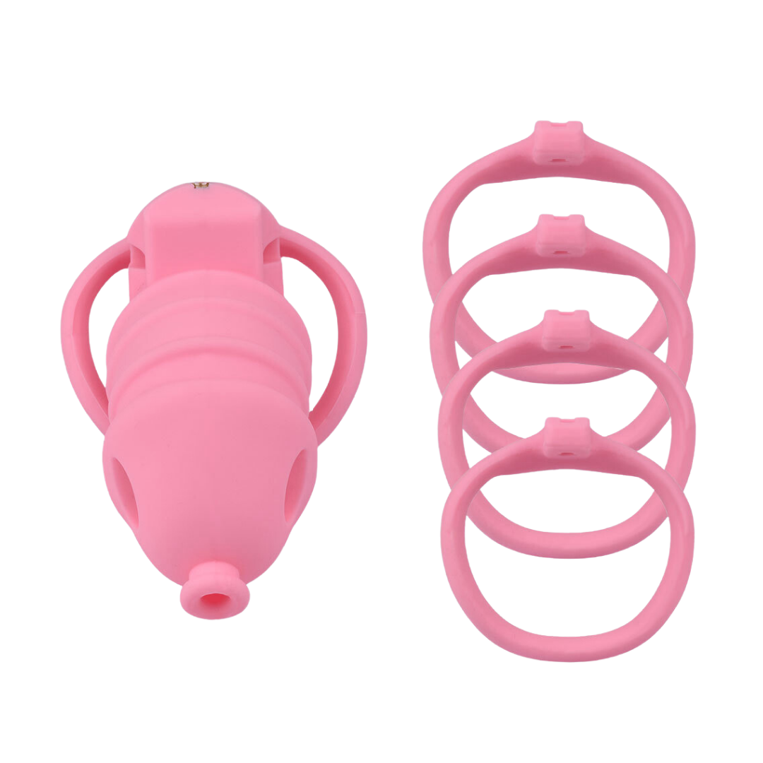 Flexible Silicone Chastity Cage – Complete Kit