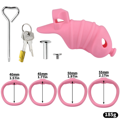 Flexible Silicone Chastity Cage – Complete Kit