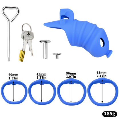 Flexible Silicone Chastity Cage – Complete Kit