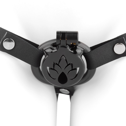 Inverted Micro Chastity Cage with Maple Leaf – Black, White, or Pink