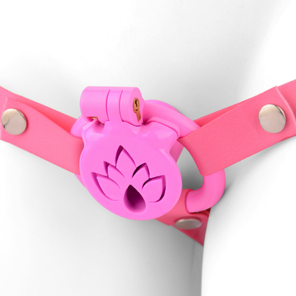 Inverted Micro Chastity Cage with Maple Leaf – Black, White, or Pink