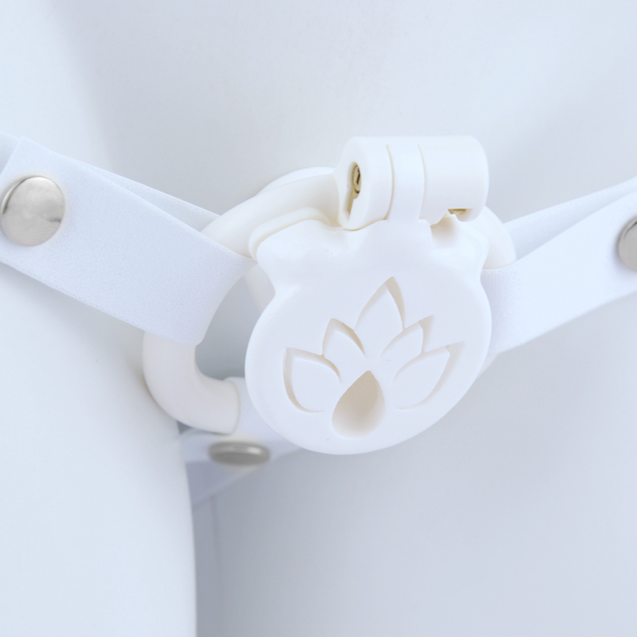 Inverted Micro Chastity Cage with Maple Leaf – Black, White, or Pink