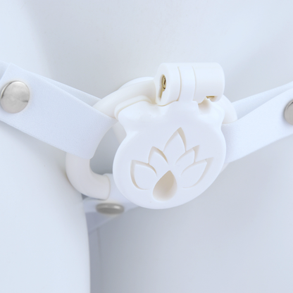 Inverted Micro Chastity Cage with Maple Leaf – Black, White, or Pink