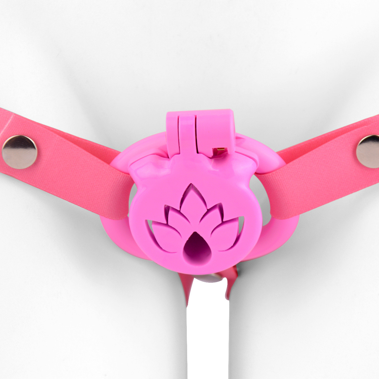 Inverted Micro Chastity Cage with Maple Leaf – Black, White, or Pink