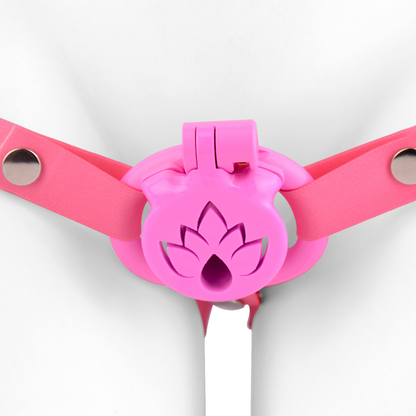 Inverted Micro Chastity Cage with Maple Leaf – Black, White, or Pink