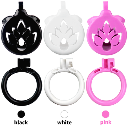 Inverted Micro Chastity Cage with Maple Leaf – Black, White, or Pink