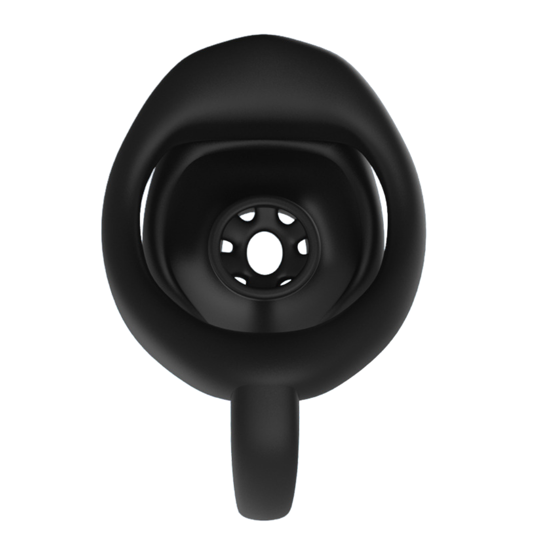 Resin Inverted Locking Cock Cage – Black/Pink