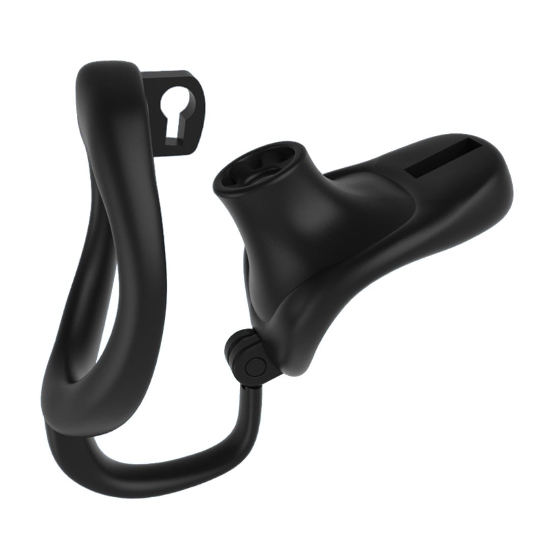 Resin Inverted Locking Cock Cage – Black/Pink