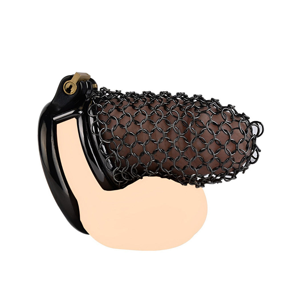 Black Soft Metal Mesh Chastity Cage - 70mm/2.76"