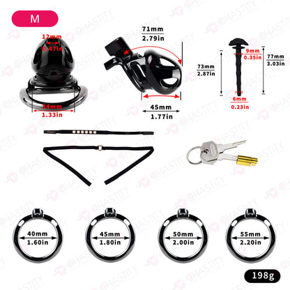 ABS & Metal Fancy Chastity Cage
