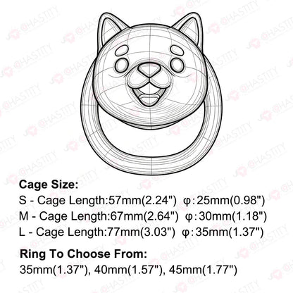 Anime Themed Shiba Charming Chastity Cage