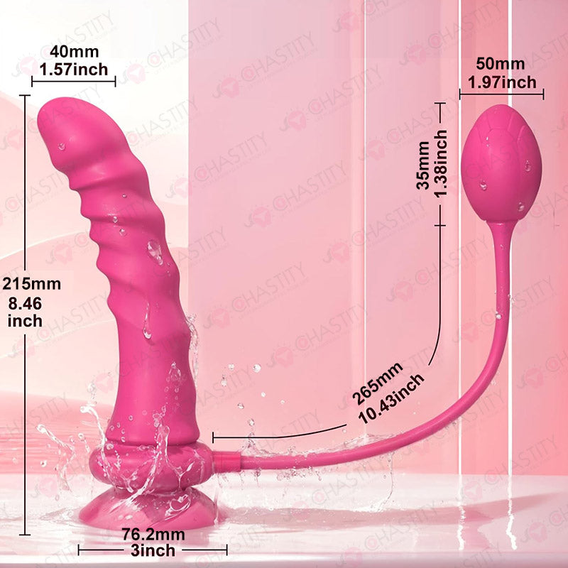 App Controlled Pink Vibrating Dildo (With Butt Plug)