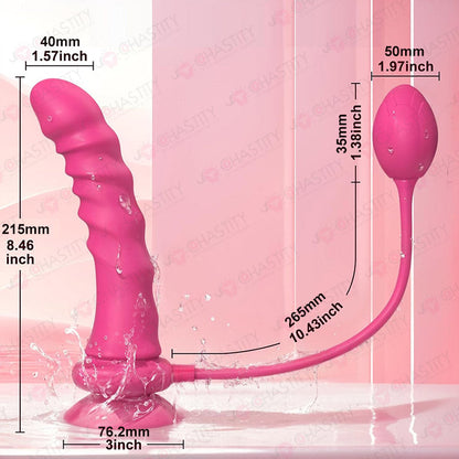 App Controlled Pink Vibrating Dildo (With Butt Plug)