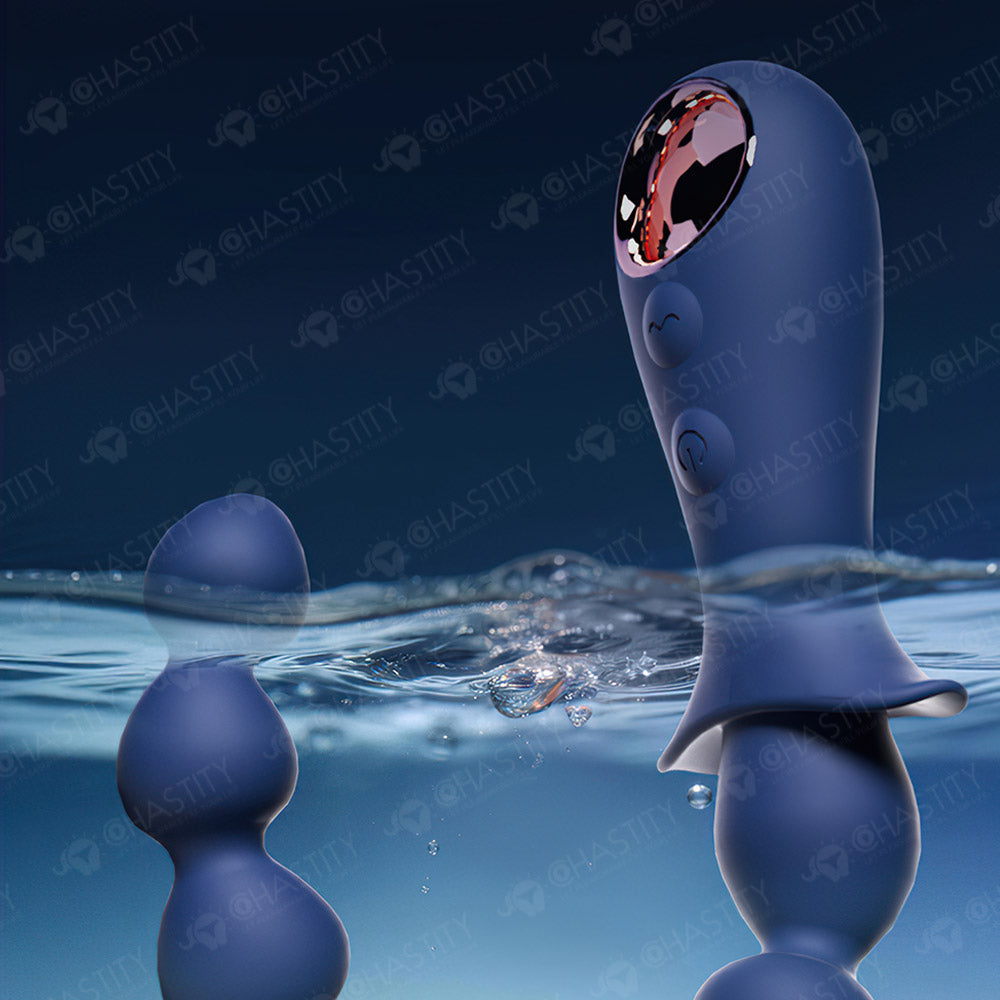 Beaded Vibrating Anal Plug
