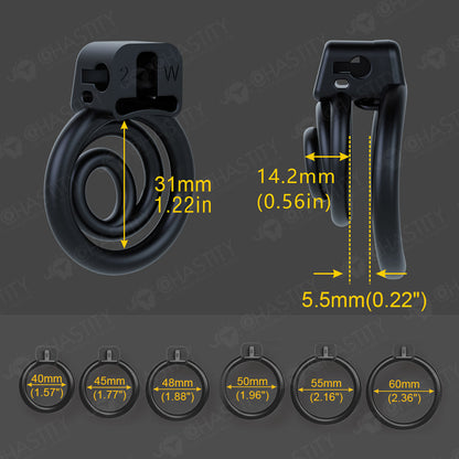 Black Whirlwind Spring Plastic Dick Cage
