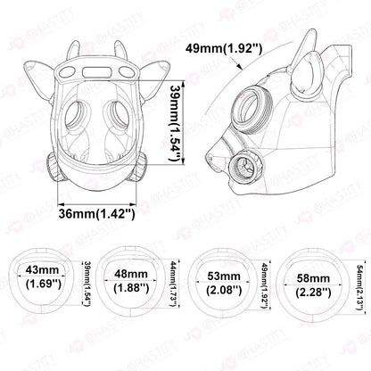 Bull-Head Badass Chastity Cage