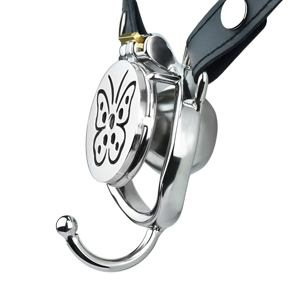 Butterfly Inverted Chastity Cage with Belt & Catheter