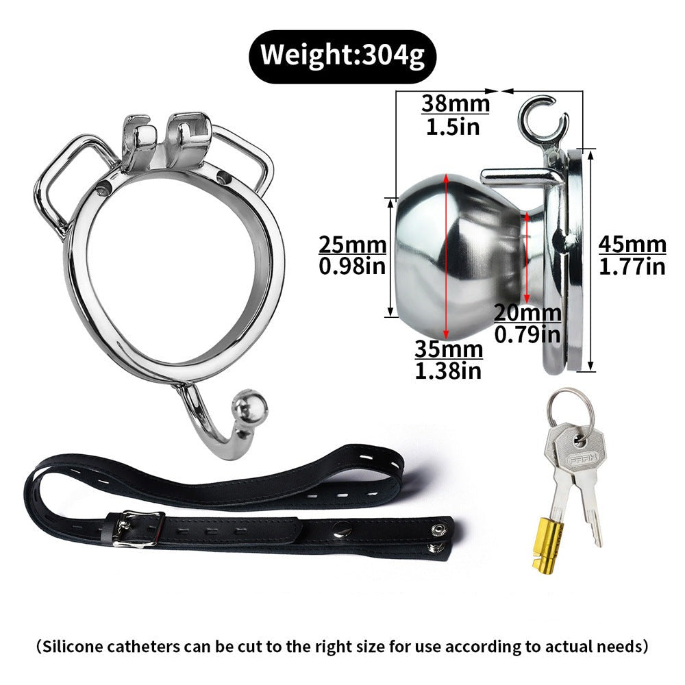 Butterfly Inverted Chastity Cage with Belt & Catheter