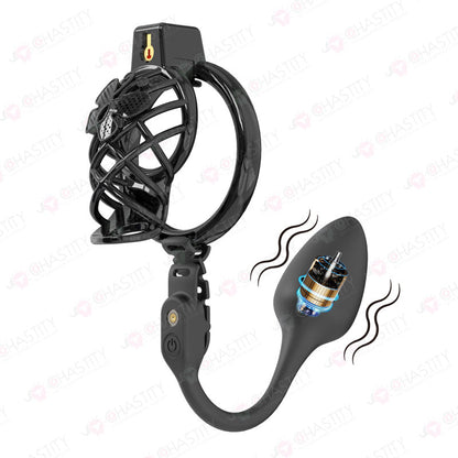 Chastity Cage Humiliation With Remote Controlled Butt Plug