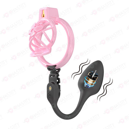 Chastity Cage Humiliation With Remote Controlled Butt Plug