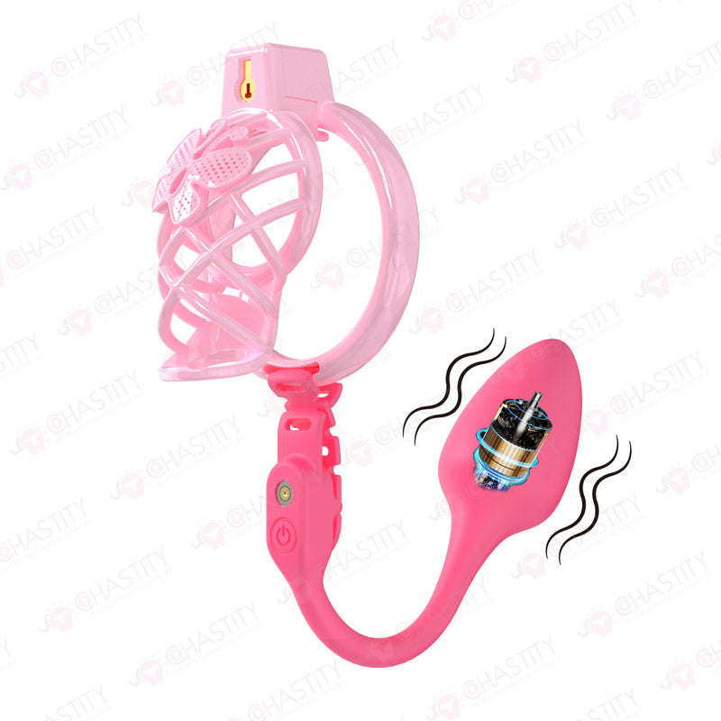 Chastity Cage Humiliation With Remote Controlled Butt Plug