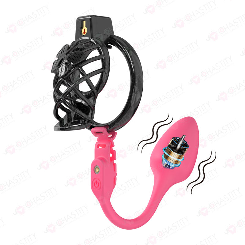 Chastity Cage Humiliation With Remote Controlled Butt Plug